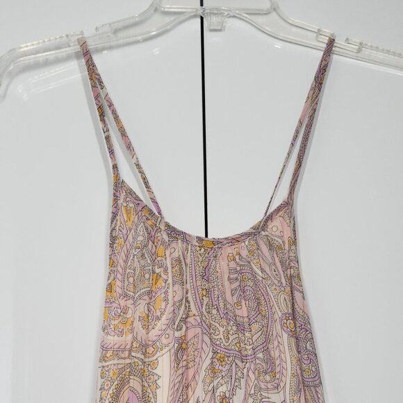 Line and Dot Bohemian Style Maxi Paisley Print Dress Size M - Picture 2 of 9